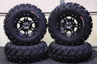 POLARIS SPORTSMAN 500 25" BEAR CLAW ATV TIRE & ITP SS212 BLK WHEEL KIT POL3CA - Image 1 of 4