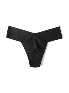NEW! $23 HANKY PANKY BREATHESOFT NATURAL RISE THONG BLACK SZ M - Picture 1 of 3