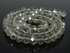 Freeshipping 100Pcs Top Quality Czech Crystal Faceted Rondelle Beads 7x 10mm 