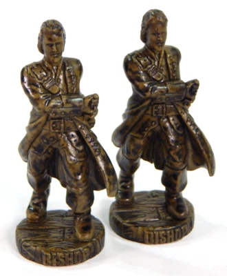 PIRATES OF THE CARIBBEAN CHESS 2 GREEN BISHOPS REPLACEMENT WORLDS END DISNEY - Image 1 of 2