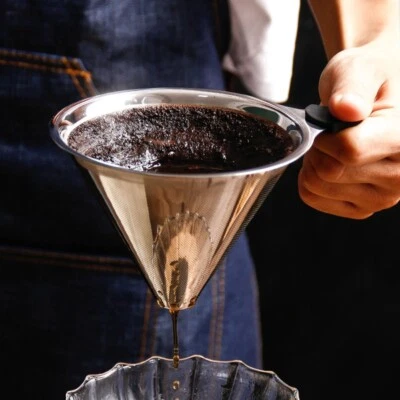 Durable Coffee Filter Reusable Stainless Steel Holder Small And Lightweight - Image 1 of 4