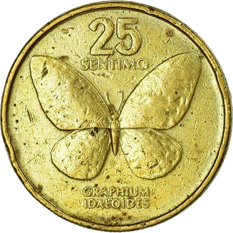 Philippines 25 Sentimo Coin | large type | KM241.1 | 1983 - 1990 Cover
