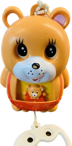 Vintage Sankyo Spieluhr music box Baby Japan 70s Bär orange - Bild 1 von 3