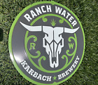 Karbach Brewing Ranch Water Metal BEER Sign Tin Tacker 24" NEW Skull TEXAS