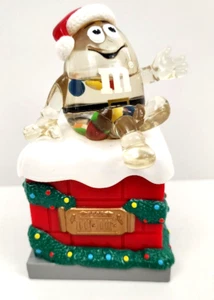 M&M Santa on Chimney Plastic Candy Dish 2.5 x 4.5" - Picture 1 of 6