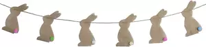 Easter Bunny Rabbit Burlap Banner Bunting Garland, Easter Decorations - Picture 1 of 12