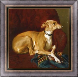 HandmadeOld Master-Art Antique Oil Painting animal dog on canvas 24"x24" - Picture 1 of 2