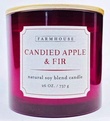 1 Vela Grande Scentsational CANDED MANPLE FIRME Mezcla Natural Soja Vidrio 26 OZ Foto 1 de 4