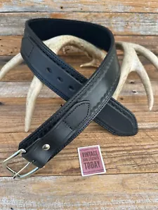 Custom Kirkpatrick Black Border Stamped Suede Lined Wild Bunch Gun Belt Size 34 - Picture 1 of 4