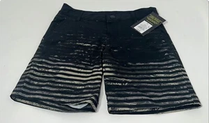 Art Class Boys Striped Hybrid Swim Trunks Black Size 6 - Picture 1 of 9