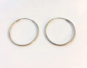 Sterling Silver Hoop Earrings  - Picture 1 of 3