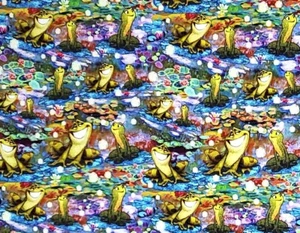 DISNEY The PRINCESS and the FROG Lycra Spandex Knit Fabric 19" l x 54" w ++ Rare - Picture 1 of 6