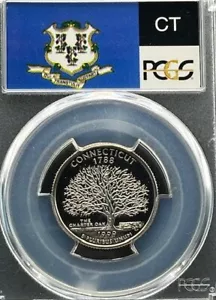 1999-S Connecticut 25C PCGS PR 70 Deep Cameo - Picture 1 of 4