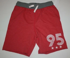 New OshKosh Boys 10 year Shorts Red With Gray Waist Band Pull On Knit Cotton - Picture 1 of 2