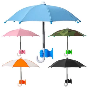 Mini Sun Shade Mobile Phone Holder Sun Umbrella Suction Cup Portable Cute Decor - Photo 1 sur 17