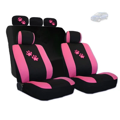 For Mazda New Pink Paws Car Seat Covers and Headrest Covers Gift Set  - Image 1 of 4