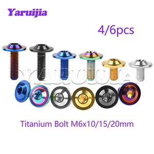 Pernos de titanio Yaruijia M6x10 15 20 mm T30 cabeza Torx tornillo sujetadores de bicicleta 4/6 un. - Imagen 1 de 18