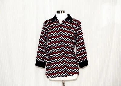 Camisa de algodão stretch Zac & Rachel Chevron - Imagem 1 de 4