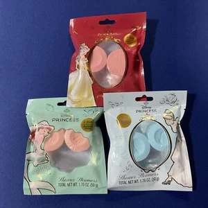 Disney Princess Shower Steamer Lot Belle Cinderella Ariel 3 two Packs - Picture 1 of 4