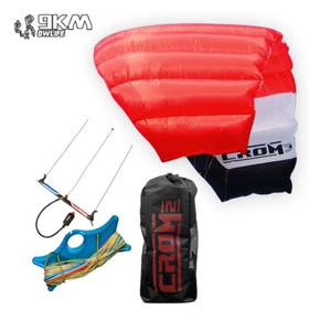 Kite Power Kite 3mq 3 Line Outdoor Sport Foil Trazione Kite con Accessorio Line Bar - Foto 1 di 7