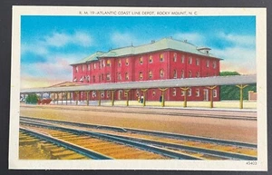 Tarjeta postal Rocky Mount, Carolina del Norte - Atlantic Coast Line Railroad Depot - Sin usar - Carolina del Norte - Imagen 1 de 2