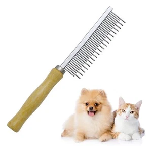 Wooden Handle Grooming Comb for Dogs & Cats Multi-Tooth Comb for Pets - Picture 1 of 6