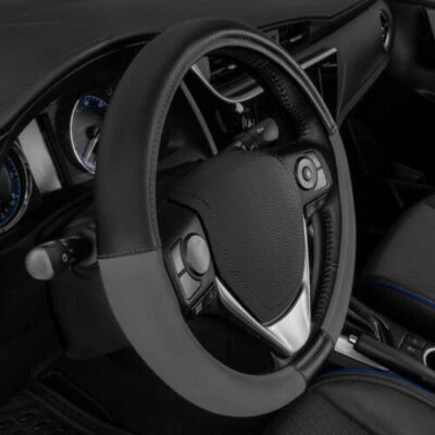 Cubierta de volante de cuero ergonómica de 2 tonos ajuste universal de CATERPILLAR Foto 1 de 4