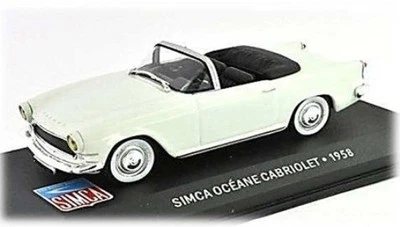 Simca Oceane Cabrriolet 1958 1/43 Scale Die Cast Model In Case Very Light Grey T - Image 1 of 4