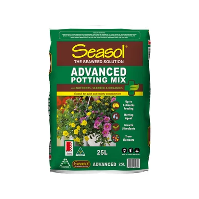 Seasol Advanced Potting Mix 25L | Seaweed Nutrients Organic Soil | Free Shipping - image 1 of 4