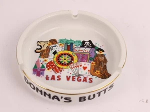 Las Vegas Souvenir Ceramic Ashtray Donna's Butts Vintage - Picture 1 of 11