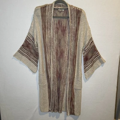 Cárdigan Caballete Mujer M/L Rayas Tejido Bolsillo Boho Suéter Plumero Ligero Foto 1 de 4