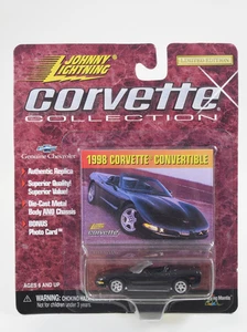 Johnny Lightning Corvette Collection Black 1998 Corvette Convertible 1/64 - Picture 1 of 3