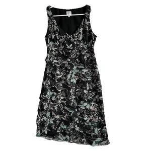 Vestido Armani Collezioni Floral Volantes Asimétrico Seda Talla 4 - Imagen 1 de 12