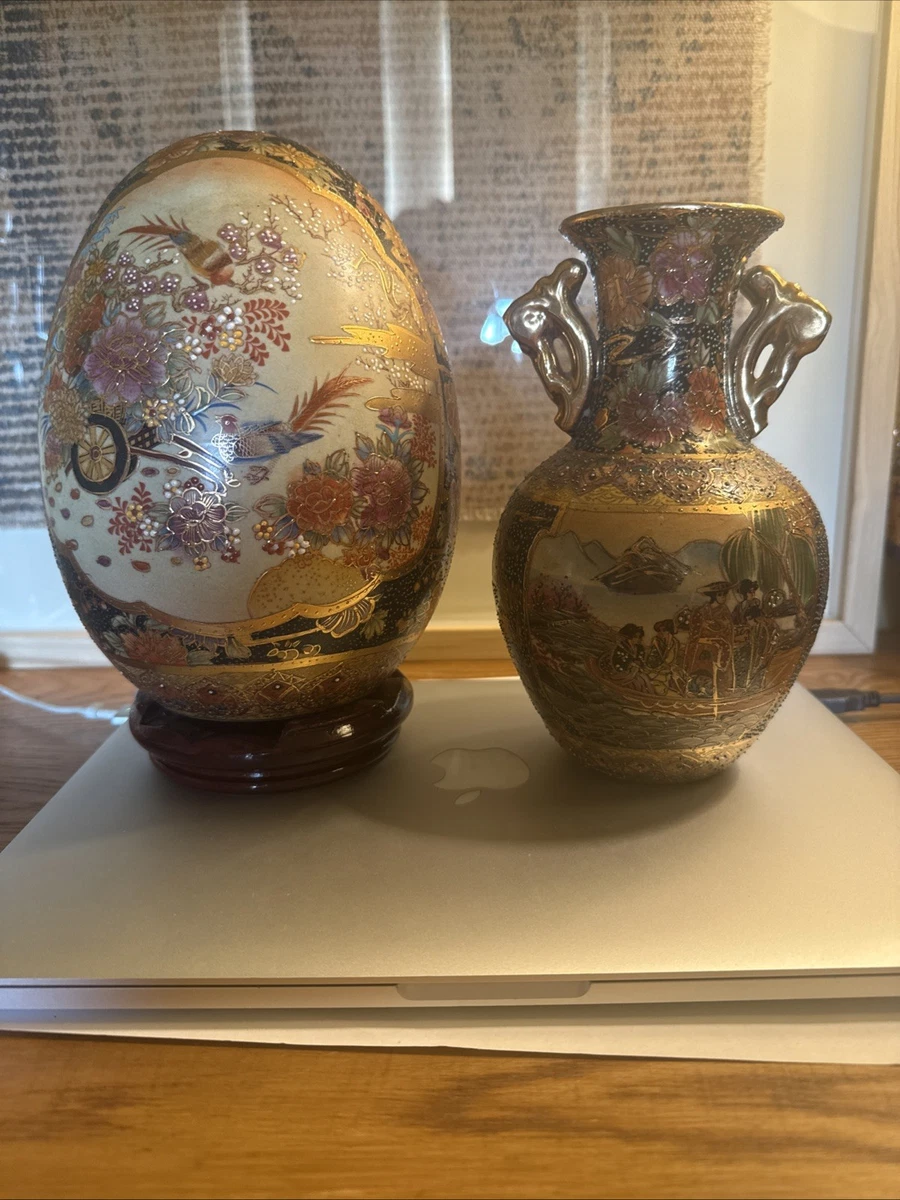 萨摩鸡蛋在日本古董花瓶| eBay