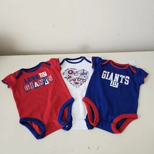 New York Giants Einteiler Creeper Baby Kleinkind 6-9 Monate blau NFL Mädchen Neu mit Etikett - Bild 1 von 13