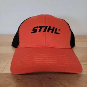 Stihl Mütze Cap Snap Back orange schwarz Mesh Trucker Baseball Logo Herren Outfitters - Bild 1 von 9