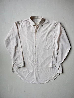 Vintage 70s Arrow Dectolene Shirt Button Down Size L Made in USA Sheer Striped - Image 1 of 4