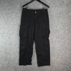 H&M Pants Mens 31 Black Cargo Straight Leg Relaxed Fit 13363 - Bild 1 von 13