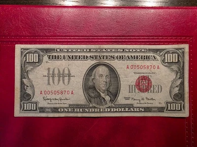 USA 100 DOLLARS 1966 RED SEAL - Image 1 of 2