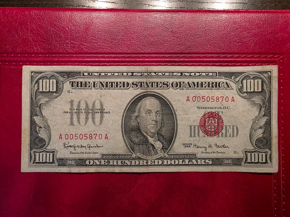 USA 100 DOLLARS 1966 RED SEAL - Image 1 of 2