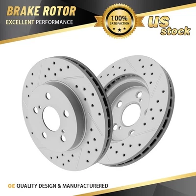 Par de rotores de disco de freno delanteros perforados para Toyota Prius AWD-E Prius Prime Corolla Foto 1 de 4