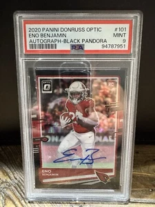 2020 Donruss Optic RC Black Pandora Prizm /25 Eno Benjamin PSA 9 Autograph! - Picture 1 of 2