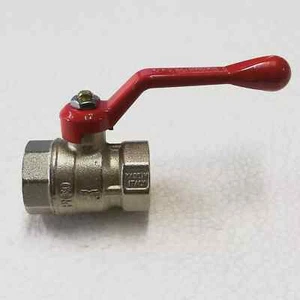 Tiemme 1/2" valvola sfera saracinesca FF leva lunga rossa - Foto 1 di 4
