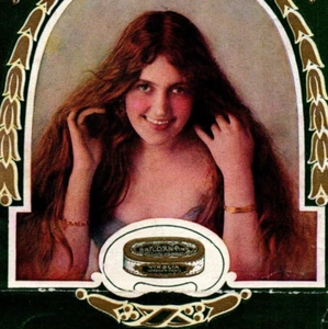 c.1910 Royal Vinolia Hair Brilliantine Ad Flyer Trade Card HMK Soapmakers London - Picture 1 of 3