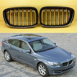 M TYPE GLOSS BLACK FRONT GRILL KIDNEY FOR BMW F07 5-SERIES GT GRAN TURISM - Picture 1 of 5