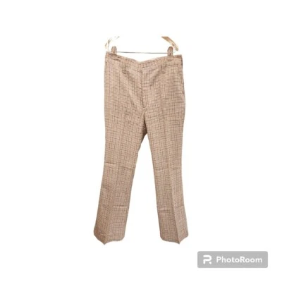 Pantalones acampanados vintage "Mr." Wrangler talla 32x32 marrón y blanco sin existencias nuevos con etiquetas  Foto 1 de 4