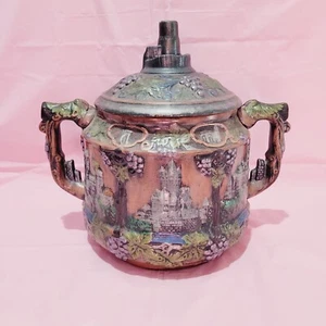 Vintage 11" Terracotta Gerz German Castle 4L Gluhwein Pot Punch Bowl/Tureen 1978 - Picture 1 of 15