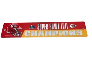 Kansas City Chiefs Super Bowl Lvii NFL Champions Plastic Wall Sign Mahomes Kelce - Picture 1 of 3