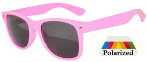 KIDS SUNGLASSES BABY PINK POLARIZED DARK LENS PROTECT CHILD'S EYES FROM UVB &BAG - Picture 1 of 11