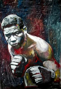 JOE LOUIS ! BOXING !!! MARCELO NEIRA LIMITED EDITION ART PRINT HAND SIGNED #1/25 - Picture 1 of 1